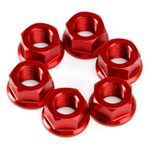 2014-2025 Ducati Desert X Monster 1200 Rear Sprocket Carrrier Flange Nuts Set M10x1.0 Red Generic