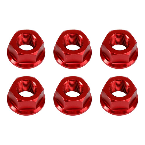 2017-2024 Ducati Supersport 939 950 Rear Sprocket Carrrier Flange Nuts Set M10x1.0 Red Generic