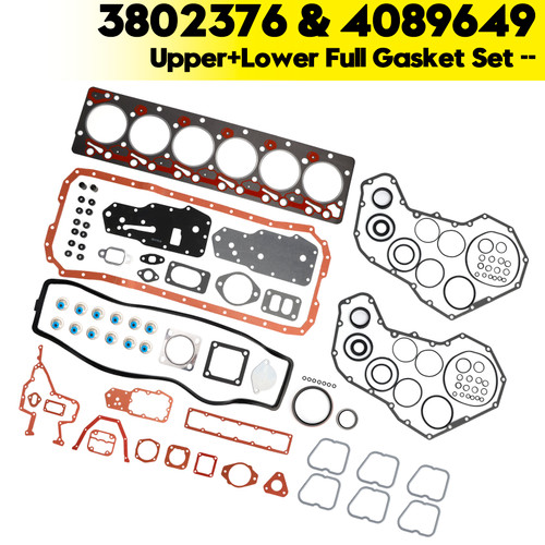 Cummins Dodge Ram 2500 3500 5.9 12V Complete Upper Lower Head Gasket 3802376 4089649 Generic