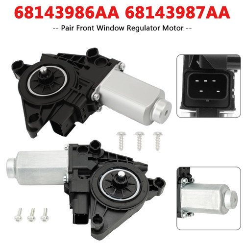 2011-2023 Dodge Charger Front Left+Right Side Window Regulator Motor 68143986AA Generic