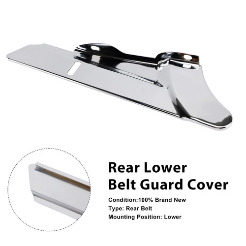 2009-2023 Harley-Davidson Rear Lower Belt Guard Cover Chrome Generic