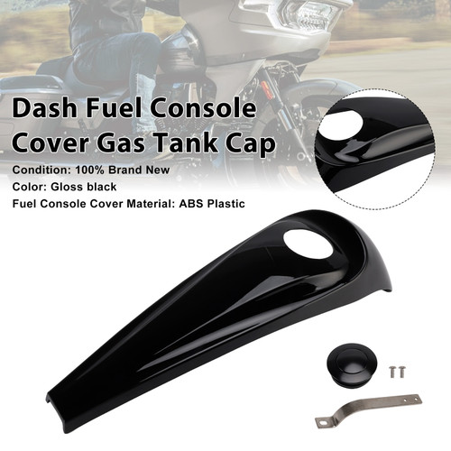 2008-2023 Harley-Davidson Dash Fuel Console Cover Gas Tank Cap Gloss Black Generic