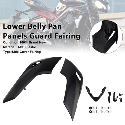 2020-2022 Triumph Street Triple 765 R/RS Lower Belly Pan Panels Guard Fairing Matte Black Generic