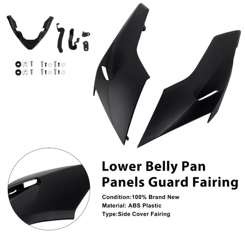 2020-2022 Triumph Street Triple 765 R/RS Lower Belly Pan Panels Guard Fairing Matte Black Generic