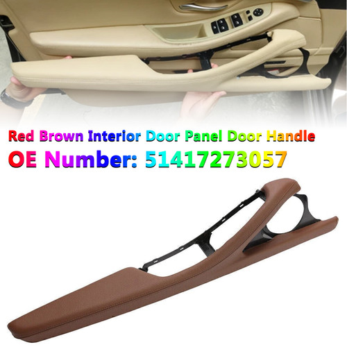 2010-2016 BMW 5 Series F11 F10 F18 1x Interior Door Panel Door Handle Red Brown 51417273057 Generic