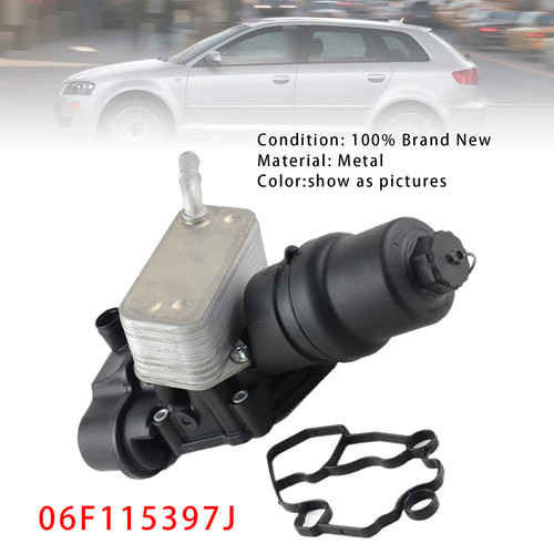 2005-2009 Audi A3 A4/ A4 quattro Engine Oil Cooler Oil Filter Assembly 06F115397J Generic