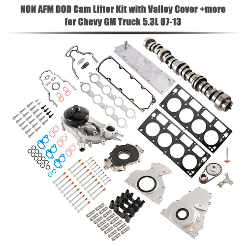 2007-2013 Chevy GM Truck 5.3L NON AFM DOD Cam Lifter Kit with Valley Cover +more Generic