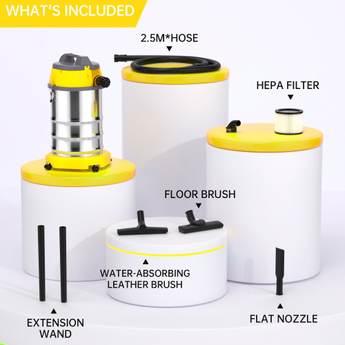 10Gal 3200W 8HP Steel 3-in-1 Wet/Dry/Blow Shop Vac Vacuum Portable Car Detailing