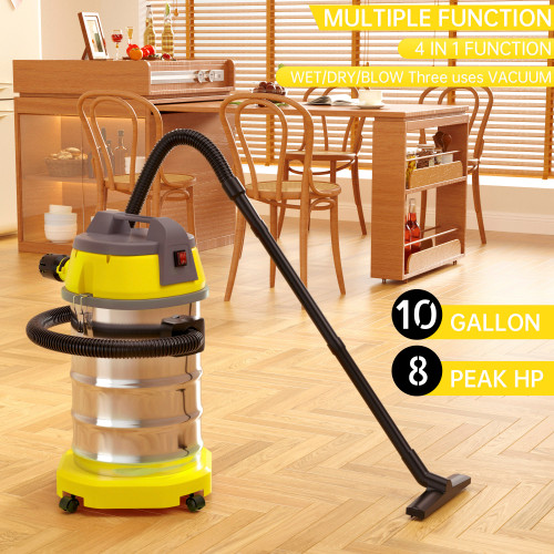 10Gal 3200W 8HP Steel 3-in-1 Wet/Dry/Blow Shop Vac Vacuum Portable Car Detailing