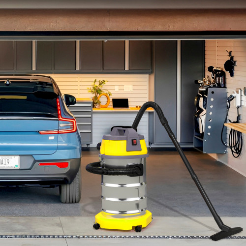 Wet Dry Vacuum Cleaner, 10 Gallon 3200w 8 Peak Stainless Steel Shop Vacuum Wet and Dry, with Filter and Attachments for House Garage Workshop Car