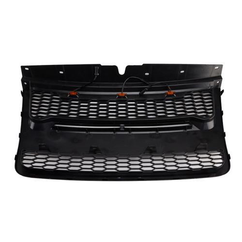 Black Front Upper Bumper Grill Grille Fit Ford Explorer 2006-2010 With Light
