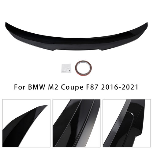 2014-2021 BMW 2 Series F22 2 Door Coupe Model Rear Boot Spoiler Gloss Black Generic
