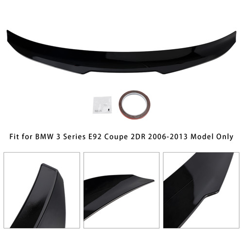 2007-2013 BMW M3 E92 Coupe Rear Boot Spoiler Gloss Black Generic