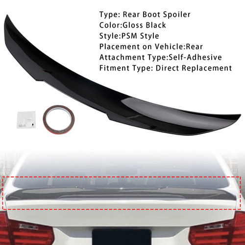 2014-2020 BMW F36 4 Series 4 Door Gran Coupe Models Rear Boot Spoiler Gloss Black PSM Style Generic