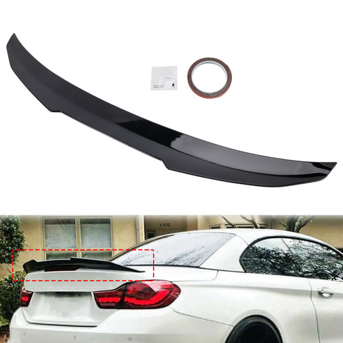 2013-2020 BMW 4 Series F33 Convertible /Cabrio model Rear Boot Spoiler Gloss Black PMS Style Generic