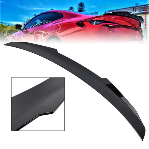 2020-ON BMW 4 Series G22 Coupe Model Rear Boot Spoiler Gloss Black PMS Style Generic