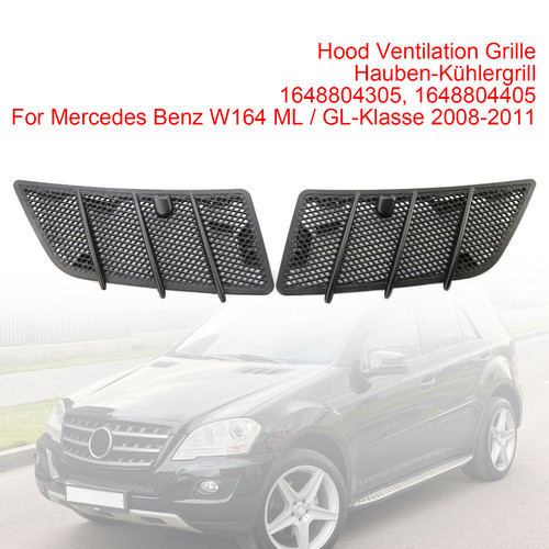 2008-2011 Mercedes Benz W164 ML/ GL-Klasse Left+Right Hood Radiator Grille 1648804305 1648804405 Generic