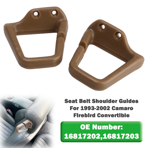 1993-2002 Camaro Firebird Convertible Tan Seat Belt Shoulder Guides HT7203/7202 Generic
