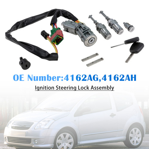 2002- Citroen C2 C3 Ignition Steering Lock Assembly 4162AG Generic