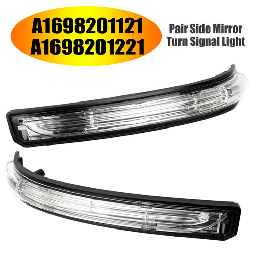 2008-2011 Mercedes-Benz B-Class W245 Pair Side Mirror Turn Signal Light A1698201121 A1698201221 Generic