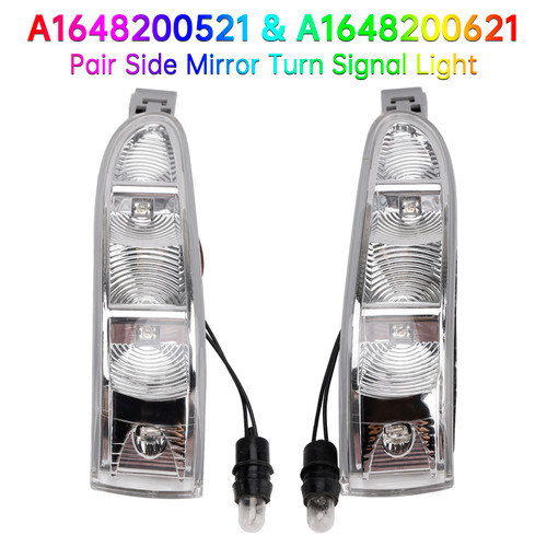 2005-2008 Mercedes-Benz ML W164 GL X164 Pair Side Mirror Turn Signal Light A1648200521 A1648200621 Generic