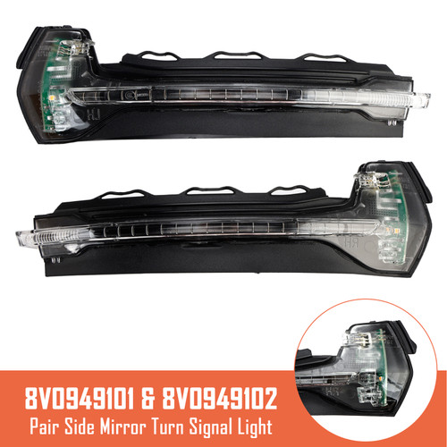 2012-2020 Audi A3 S3 RS3 8V Pair Side Mirror Turn Signal Light 8V0949101 8V0949102 Generic
