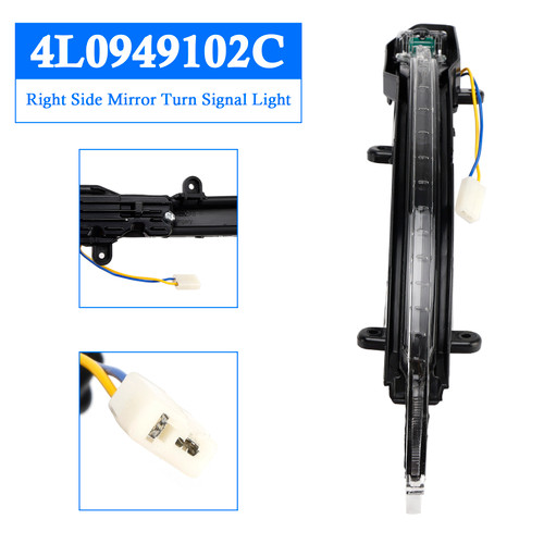 2009-2016 Audi Q5 MK1 Right Side Mirror Turn Signal Light 4L0949102C Generic