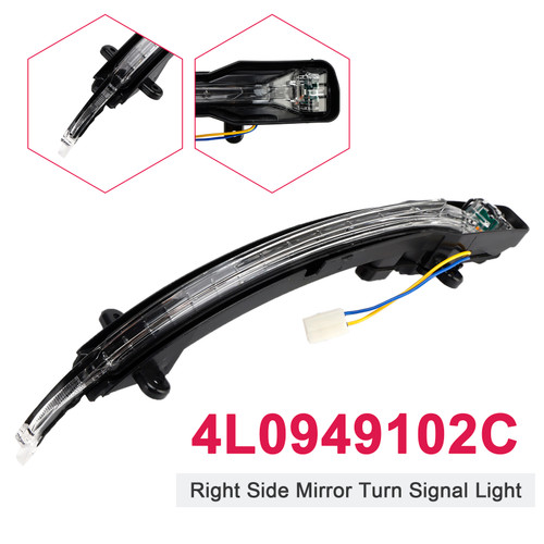 2009-2016 Audi Q5 MK1 Right Side Mirror Turn Signal Light 4L0949102C Generic