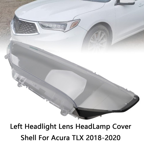 2018-2020 Acura TLX 2.4L 3.5L Left Headlight Lens HeadLamp Cover Shell Clear Generic