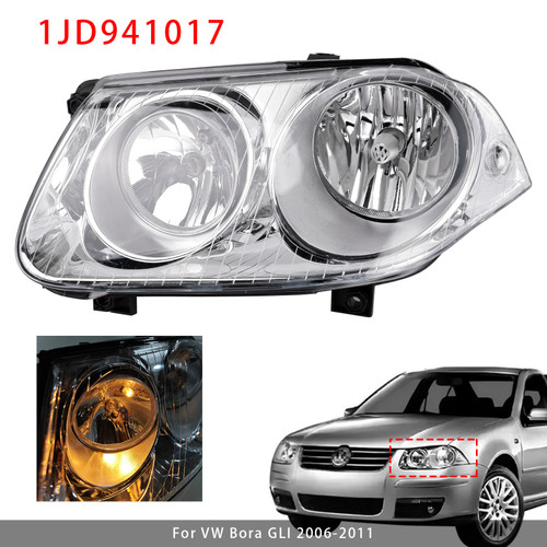 2006-2011 VW Bora GLI Left Headlight Lamp 1JD941017 Black Generic