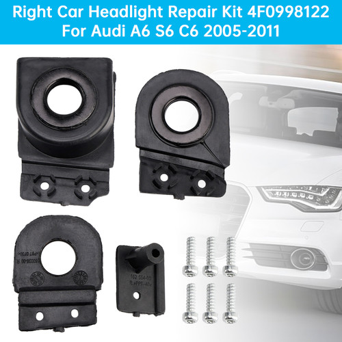 2005-2012 Audi A6 / S6 C6 Right Car Headlight Repair Kit 4F0998122 Generic
