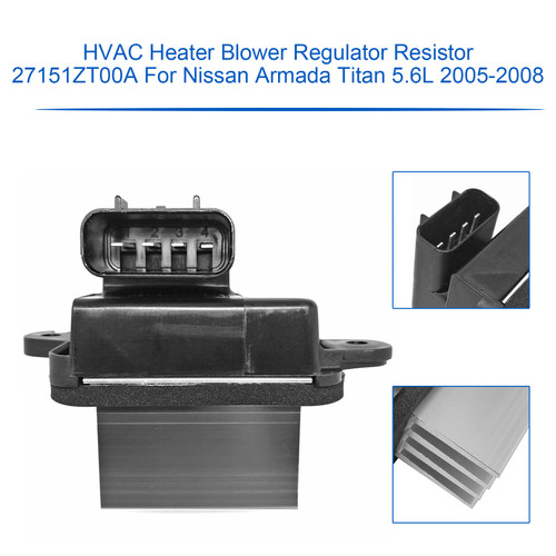 2009-2011 Nissan Pathfinder 4.0L 5.6L HVAC Heater Blower Regulator Resistor 27151ZT00A Generic