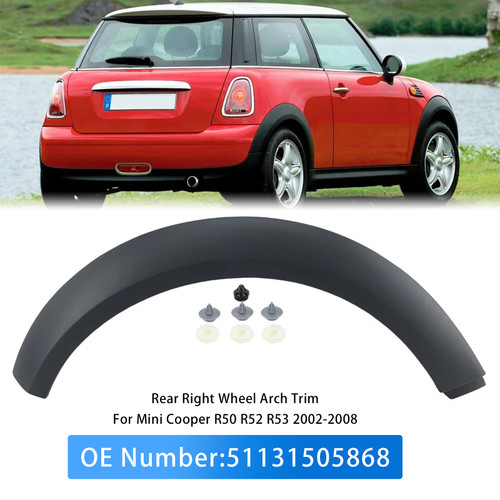 2002-2008 Mini Cooper R50 R52 R53 Rear Right Wheel Arch Trim 51131505868 Generic