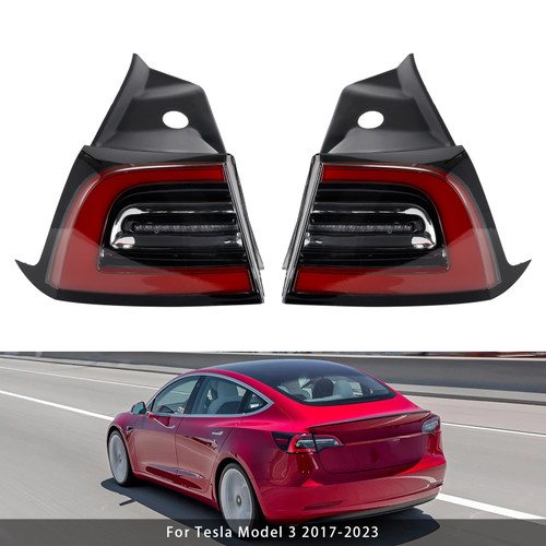 2020-2023 Tesla Model Y LED Tail Lamp Outer Rear Left+Right Tail Light 3 Pin 1077399-00 Generic