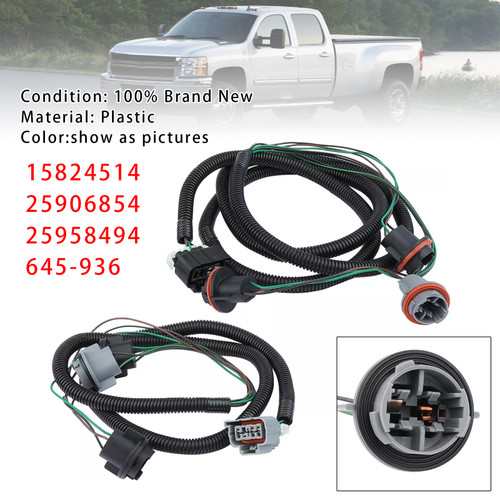 2007-2014 Chevy GMC Pickup Truck Left+ Right Tail Light Lamp Wiring Harness 15824514 25906854 Generic