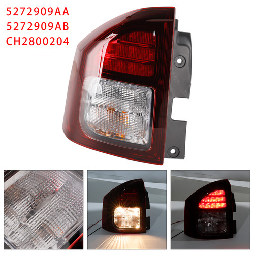 2014-2017 Jeep Compass Left Rear Tail Light Rear Lamp Assembly 5272909AA Generic