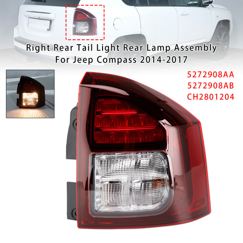 2014-2017 Jeep Compass Right Rear Tail Light Rear Lamp Assembly 5272908AA 5272908AB Generic