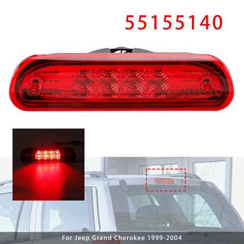 1999-2004 Jeep Grand Cherokee LED Third Brake Light Stop Lamp 55155140 Red Generic
