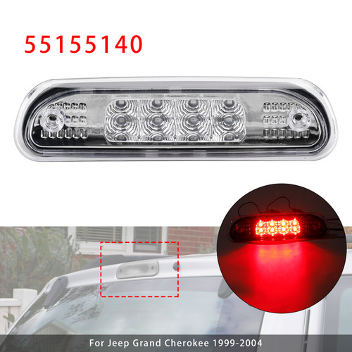 1999-2004 Jeep Grand Cherokee LED Third Brake Light Stop Lamp 55155140 White Generic