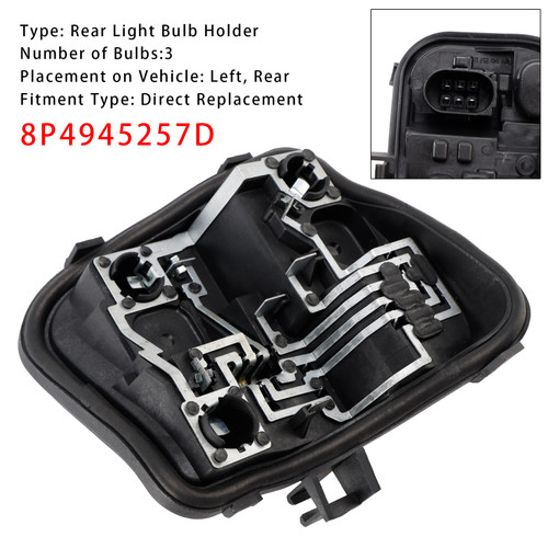 2009-2013 Audi A3 5 DOOR Sportback Left Rear Light Bulb Holder 8P4945257D Generic