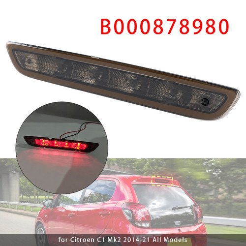 2013-2021 Peugeot 108 3RD Third Brake Light B000878980 Black Generic