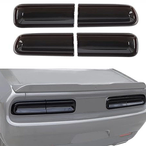 2015-2023 Dodge Challenger Smoked Tail Light Covers Light Exterior Accessories Generic