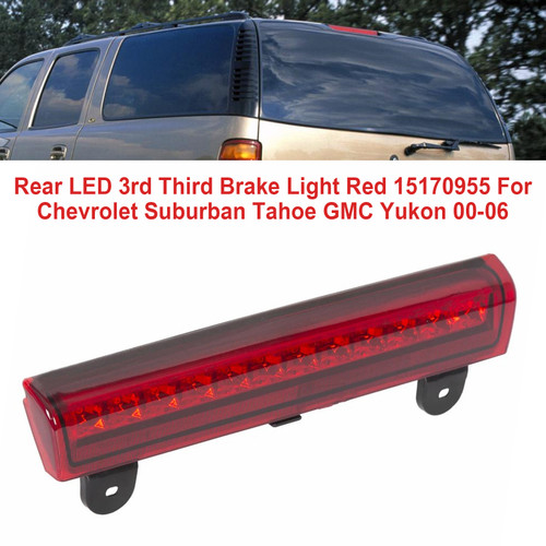 2000-2006 GMC Yukon/ XL Rear LED 3rd Third Brake Light Red 15170955 Generic