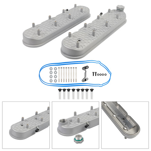 Aluminum Tall Valve Covers w/Coil Mounts For LS1/ LS2/ LS3/ LS6/ LS7 or Similar Soils with 72mm Bolt Spacing