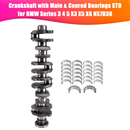 2009-2019 BMW Series 3 4 5 6 7 Crankshaft with Main & Conrod Bearings STD 11217799970 11217809375 Generic