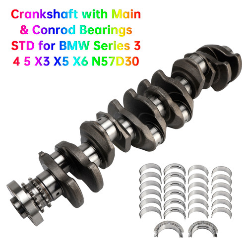 2009-2019 BMW X3 X5 X6 Crankshaft with Main & Conrod Bearings STD 11217799970 11217809375 Generic