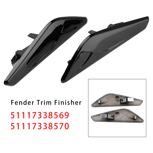 BMW X3 X4 F25 F26 Left+Right Front Fender Black Trim 51117338569 51117338570 Generic