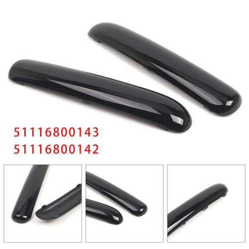 2001-2004 Mini Copper One Cabrio R50 Pair Front Bumper Trim 51116800143 51116800142 Glossy Black Generic