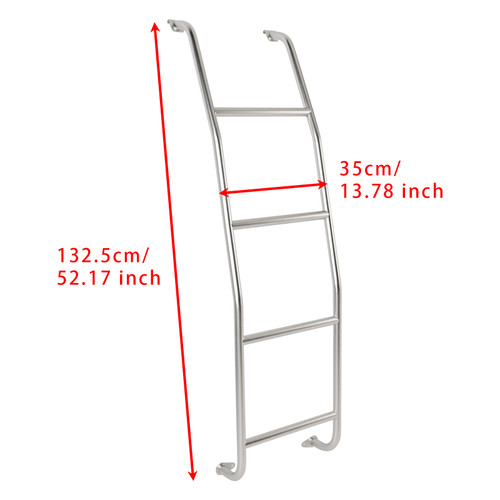 1997-2024 CHEVROLET Express 1500/2500/3500 Stainless Steel 4-Step Van Ladder 093C97 Generic