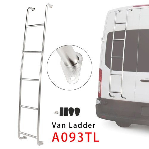 2014-2025 Ford Transit High Roof Vans Stainless Steel 5-Step Van Ladder A093TL Generic